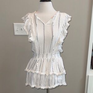 Surf Gypsy White and Black Textured Cover Up/Dress M